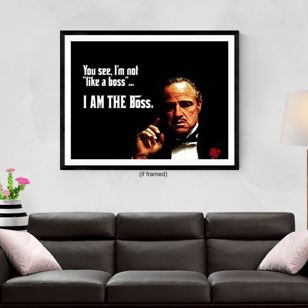 The Godfather Poster I Am The Boss Quote (24x18)